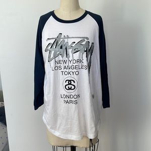 Brand New Stussy 3/4 sleeve tee